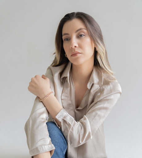 Chain Bracelet . 18K Gold plated.