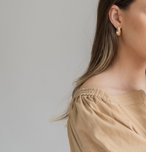 18K Gold Plated Drop Earring.