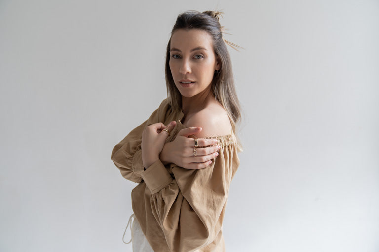 Lily- Chain ring 18K Gold Plated