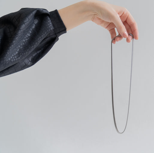 Flat Snake Necklace - Stainless Steel