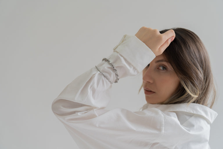 Twisted Rope Bracelet - Stainless Steel 