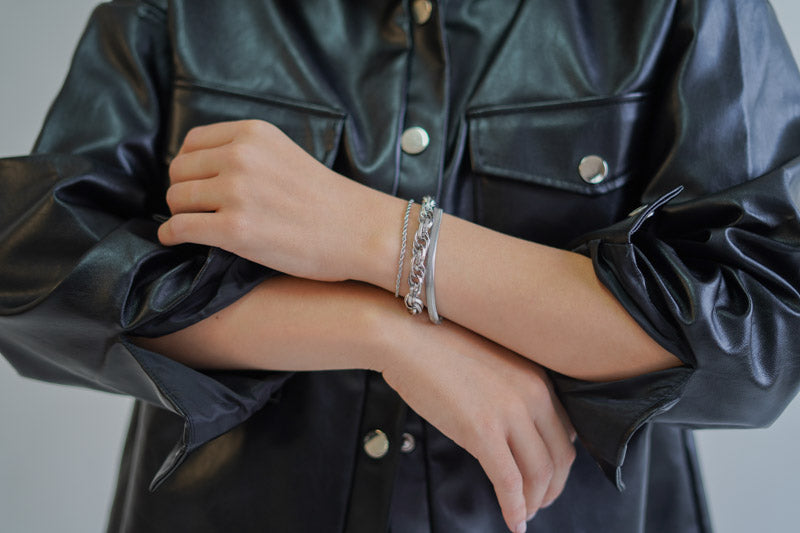 Twisted Rope Bracelet - Stainless Steel 